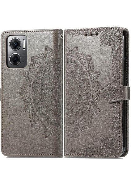 Redmi Için Kılıf 10 5g Basit Iş Zarif Desen Kapak Çevirin Deri (Yurt Dışından)
