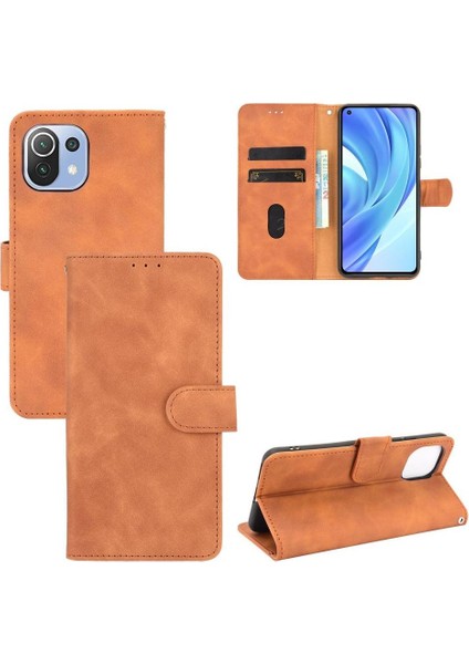 Kart Tutucu Kickstand Kart ile Xiaomi 11 Lite Koruyucu Kapak Için Kılıf (Yurt Dışından)