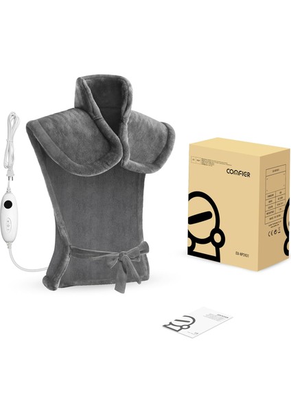 Yakınlaştırmak İçin Resmin Üzerine Gelin Sırt Omuz Boyun Için Rahat Isıtma Pedi 61 x 84 cm Otomatik Kapanan Elektrikli Isı Pedi 3 Isı Ayarı Sırt Isıtıcı Yıkanabilir modelleri