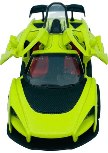 Metal Model Araba Kapıları Aç Kapa Çek Bırak Hareket Eden Lüks Araç Grafiti Sarı Mclaren fiyatları