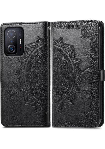 Xiaomi 11T/11T Pro Zarif Desen Deri Kılıf Darbeye (Yurt Dışından)