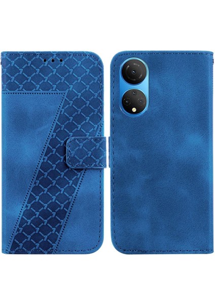 Honor X7 Kart Yuvası Fonksiyonu Için Kılıf Cüzdan Kabartmalı Desen Flip Folio Pu (Yurt Dışından)