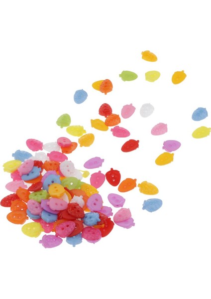 100X Düğ Reçine Düğ Ş El Sanatları Scrapbooking Çilek Için Küçük Düğ (Yurt Dışından) fiyatları