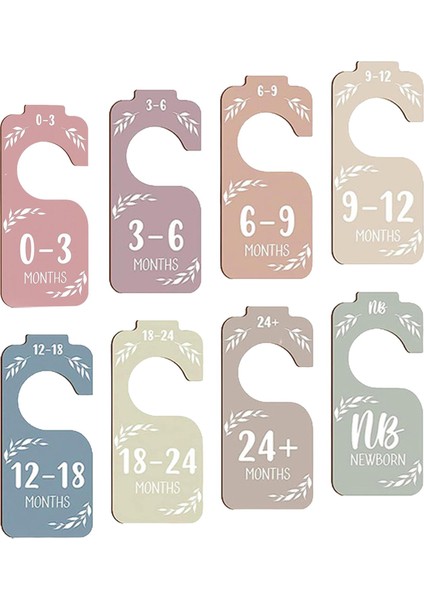 8 Adet Bebek Dolap Bölücüler Yeni Ebeveynler Için Güzel Giysiler Boyut Bölücü (Yurt Dışından)