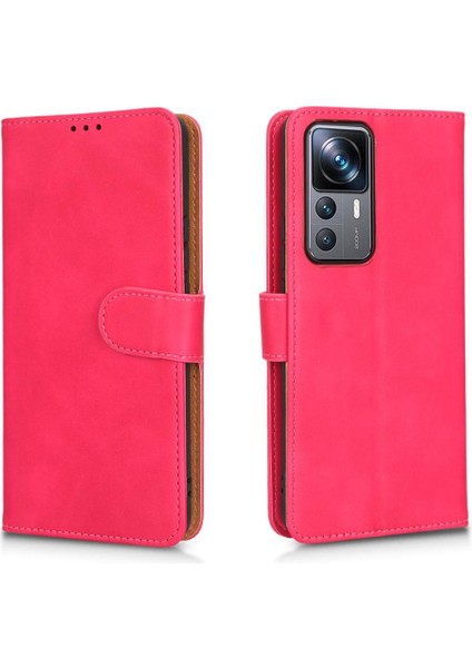 Xiaomi 12T Pro Için Kılıf Tam Koruma Deri Folio Flip Case ile (Yurt Dışından)