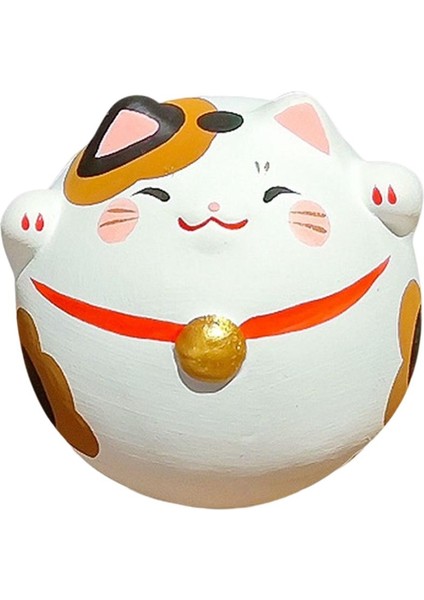 Seramik Kedi Heykeli Figürler Oturma Odası Ev Kitaplık Mini Tumbler (Yurt Dışından)