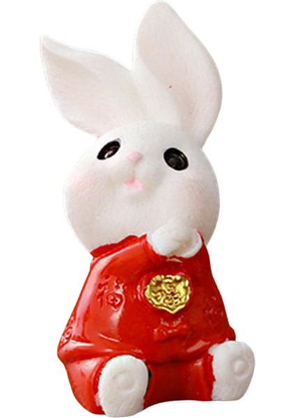 Yaratıcı Tavşan Heykeli Peyzaj Masaüstü Süs Hayvan Modeli Küçük Tavşan 4cmx1.9cm (Yurt Dışından) fiyatları