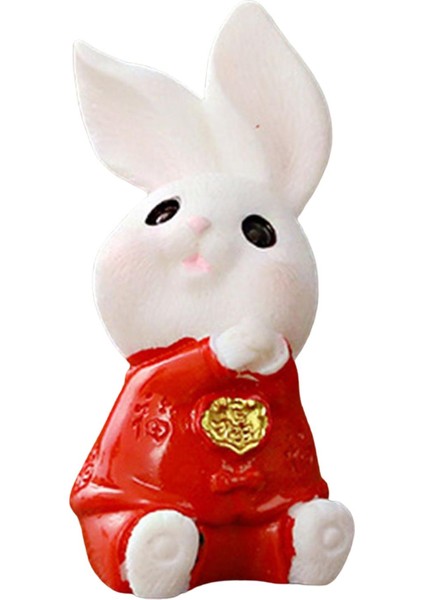 Yaratıcı Tavşan Heykeli Peyzaj Masaüstü Süs Hayvan Modeli Küçük Tavşan 4cmx1.9cm (Yurt Dışından) modelleri