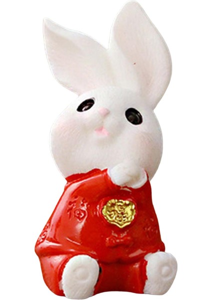 Yaratıcı Tavşan Heykeli Peyzaj Masaüstü Süs Hayvan Modeli Küçük Tavşan 4cmx1.9cm (Yurt Dışından) indirimleri