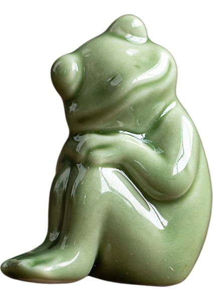 Küçük Kurbağa Heykeli Çay Evcil Heykel Minyatür Kurbağa Heykelcik Kitaplık Için 4.5x3.2x5.7 cm (Yurt Dışından) fırsatları