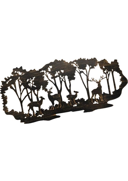 Metal I Dekorasyonu Ormandaki Geyik Ince Işçilik 40X18.3CM (Yurt Dışından) fiyatları