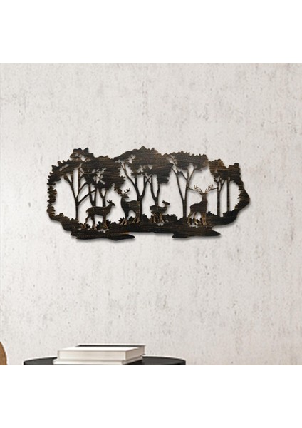 Metal I Dekorasyonu Ormandaki Geyik Ince Işçilik 40X18.3CM (Yurt Dışından) modelleri