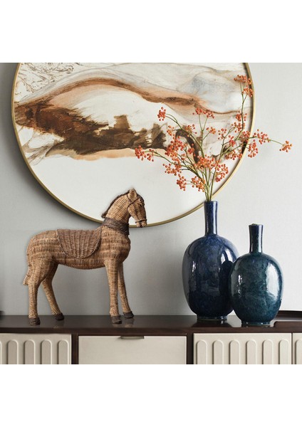 Retro Taklit Rattan At Heykeli Heykel Sanat El Sanatları El Sanatları Süsler (Yurt Dışından) modelleri