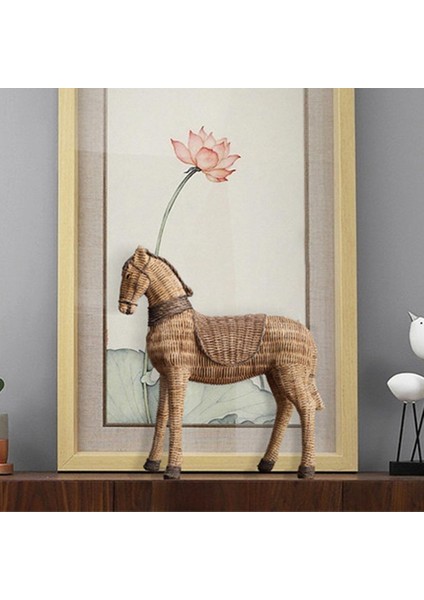 Retro Taklit Rattan At Heykeli Heykel Sanat El Sanatları El Sanatları Süsler (Yurt Dışından) indirimleri