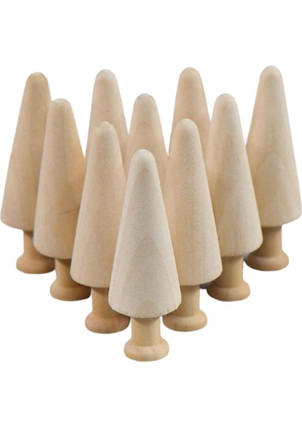 10X Dıy Bitmemiş Ahşap Süsler Sanat Şömine Parti Süslemeleri Için Boş 2.5 cm x 7.5 cm (Yurt Dışından)