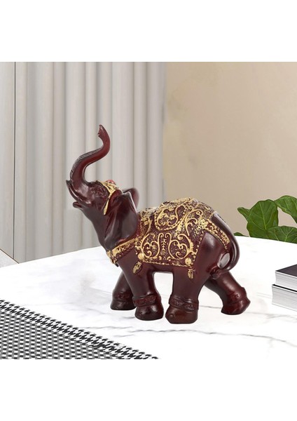 Retro Fil Heykeli Heykel Servet Heykelcik El Sanatları Ofis Iyi Şanslı 10CMX10CMX5CM (Yurt Dışından) fırsatları