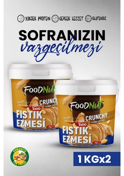 %100 Şekersiz Sporcu Dostu Fıstık Ezmesi 2 Li %100 Şekersiz Yer Fıstığı Ezmesi 2 kg