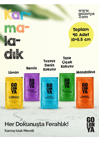 Karma Islak Mendil - 90'lı - 10x5.5 CM