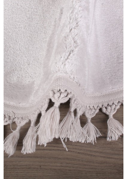 Relax Gri Yuvarlak 150X150 cm Ponpon Saçaklı Kaymaz Tabanlı Makinede Yıkanabilir Banyo Paspası modelleri