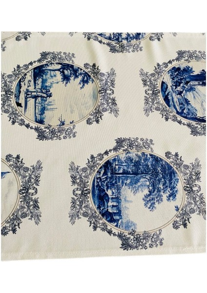 Blue Blanc Desenli Runner 44X145
