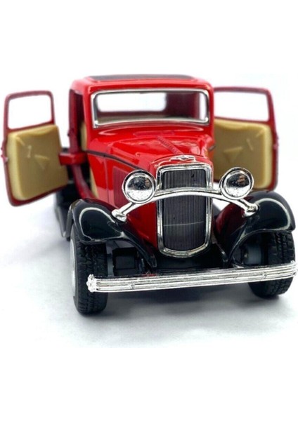 1932 Ford 3-Window Coupe - Çek Bırak 5inch. Lisanslı Model Araba, Oyuncak Araba 1:34