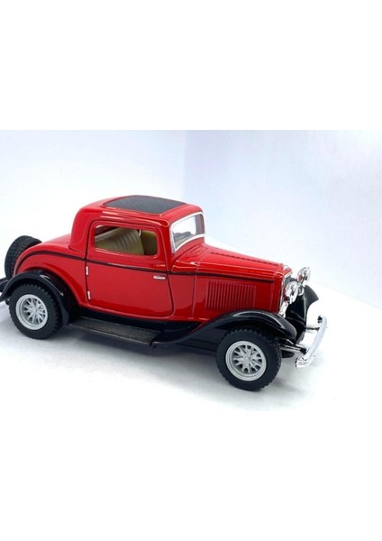 1932 Ford 3-Window Coupe - Çek Bırak 5inch. Lisanslı Model Araba, Oyuncak Araba 1:34