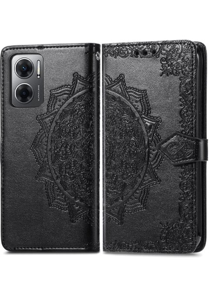 Redmi Için Kılıf 10 5g Basit Iş Zarif Desen Kapak Çevirin Deri (Yurt Dışından)