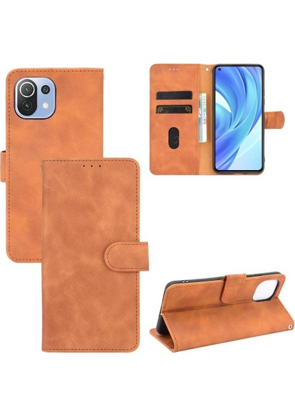 Kart Tutucu Kickstand Kart ile Xiaomi 11 Lite Koruyucu Kapak Için Kılıf (Yurt Dışından)