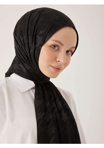 Kazayağı Desen Parlak Jakar Şal