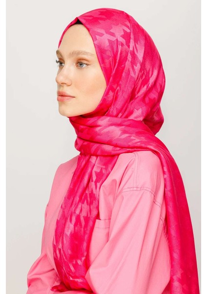 Kazayağı Desen Parlak Jakar Şal