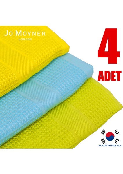 4'lü Mikrofiber Temizlik Bezi Sihirli Bez Su Emici Leke Tutmaz Cam Mutfak Banyo Oto 40X60 cm Made In Korea JM-350