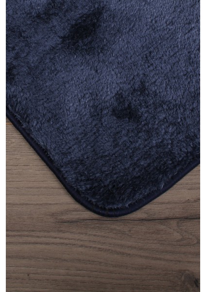 Relax Lacivert Köşeli 60X100 + 50X60 cm 2'li Pufidik Banyo Paspası Seti Kaymaz Klozet Takımı fiyatları