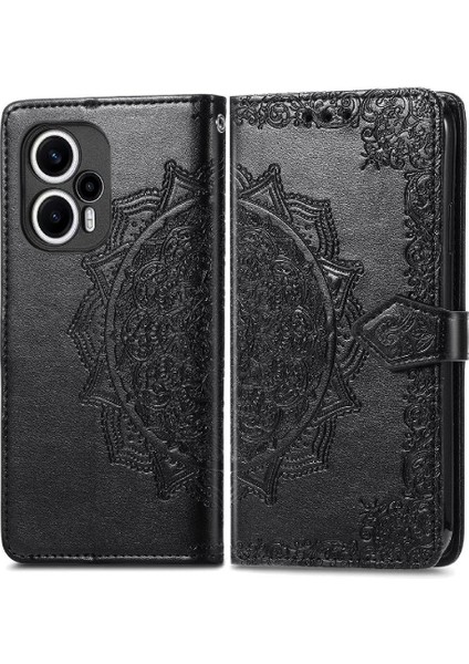 Xiaomi Poco F5 Flip Kapak Basit Iş Zarif Desen Kılıf (Yurt Dışından)