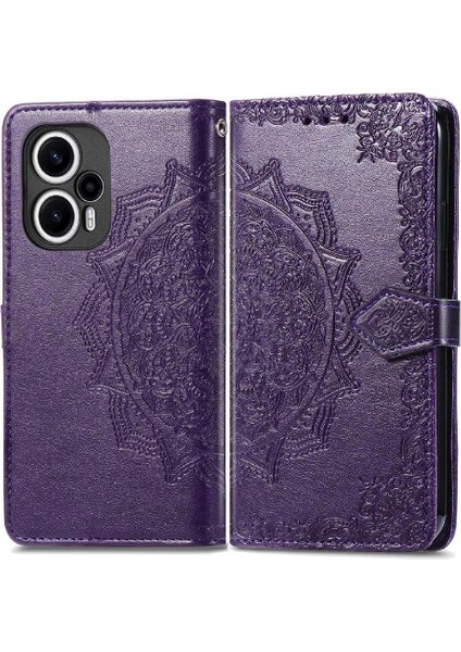 Xiaomi Poco F5 Flip Kapak Basit Iş Zarif Desen Kılıf (Yurt Dışından)