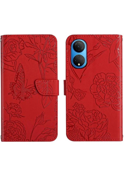 Bilek Kayışı ile Honor X7 Için Kılıf Pu Deri Kapak Kapak Darbeye Vaka (Yurt Dışından)