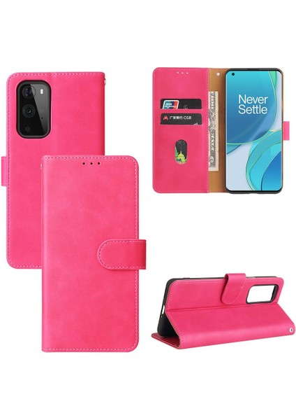 Kart Tutucu Kickstand Tam Koruma Folio ile Oneplus 9 Pro Için Kılıf (Yurt Dışından)