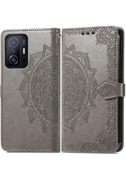 Xiaomi 11T/11T Pro Zarif Desen Deri Kılıf Darbeye (Yurt Dışından)