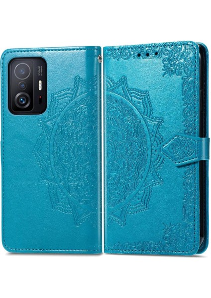Xiaomi 11T/11T Pro Zarif Desen Deri Kılıf Darbeye (Yurt Dışından)