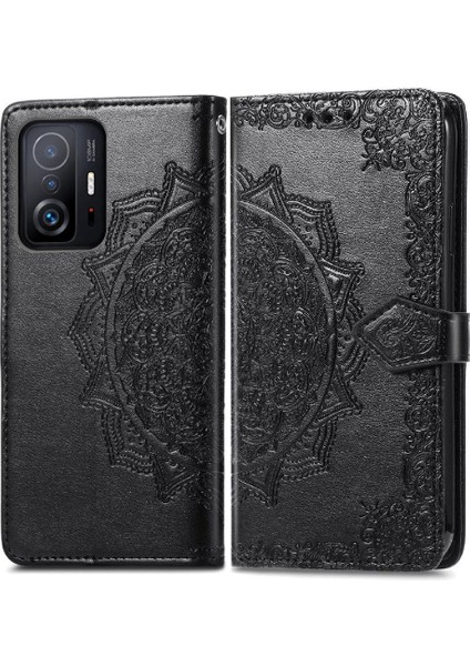 Xiaomi 11T/11T Pro Zarif Desen Deri Kılıf Darbeye (Yurt Dışından)