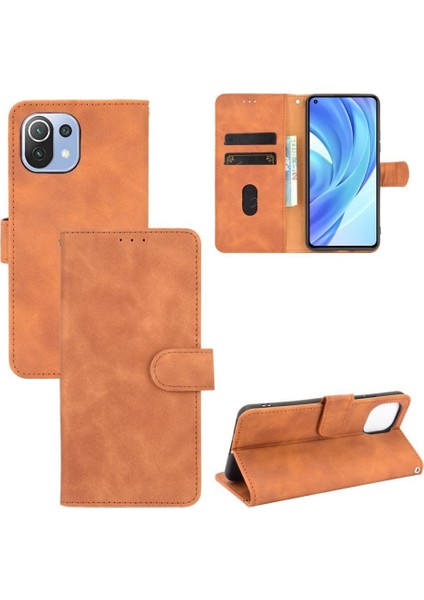 Kart Tutucu Kickstand Kart ile Xiaomi 11 Lite Koruyucu Kapak Için Kılıf (Yurt Dışından)