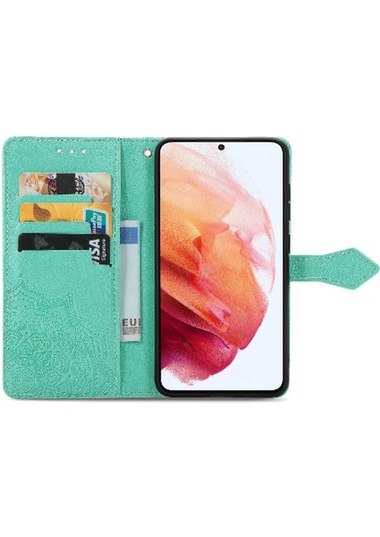 Samsung S21FE Basit Iş Için Kılıf Kapak Çevirin Deri Kılıf Zarif (Yurt Dışından)