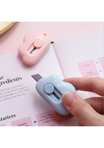 Beyaz Stil Sevimli Pembe Çakı Mini Sarma Kutusu Kağıt Zarf Kesici Maket Bıçağı Mektup Açacağı Öğrenci Sanat Malzemeleri Kawaii (Yurt Dışından) fiyatları