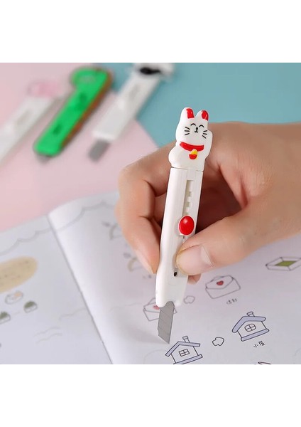 Dinozor Tarzı Kawaii Art Craft Maket Bıçağı Sevimli Mini Kırtasiye Bıçağı Kutusu Kesici Mektup Kağıt Bıçağı Ofis Okul Malzemeleri Kesme Kağıdı (Yurt Dışından)