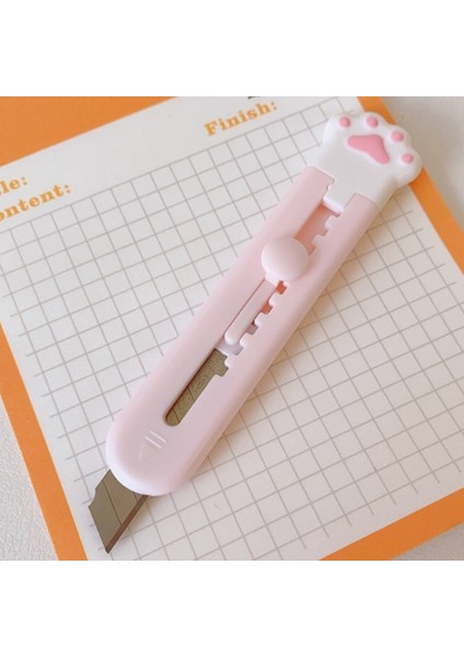 Pembe Tarzı Ute Girly Pembe Kedi Pençe Alaşım Mini Portalble Maket Bıçağı Kesici Mektup Zarf Açıcı Posta Bıçağı Okul Ofis Malzemeleri (Yurt Dışından)