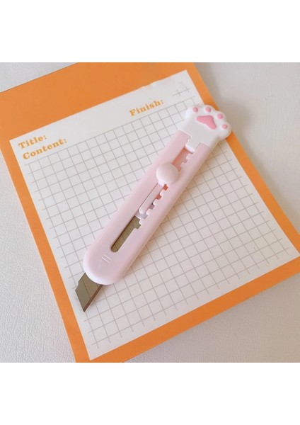 Pembe Tarzı Kawaii Mini Cep Kedi Pençe Sanat Maket Bıçağı Ekspres Kutusu Kağıt Kesici Zanaat Kırtasiye Kırtasiye Sarma Doldurulabilir Bıçak (Yurt Dışından)