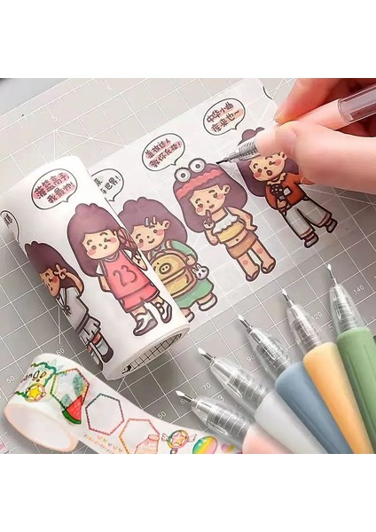 Pembe Tarzı Basit Sanat Maket Bıçağı Kalem Kız Scrapbooking Araçları Dıy Zanaat Albümü Günlüğü Öğrencinin Manuel Kağıt Kesme Oyma Malzemeleri (Yurt Dışından) indirimleri
