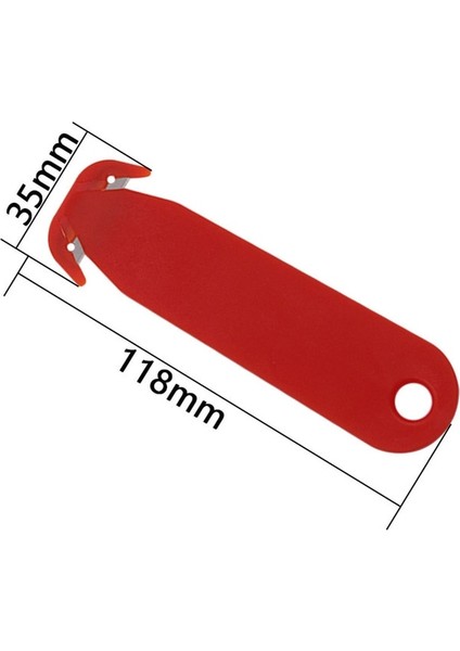 Kırmızı Stil Çift Kenarlı Emniyet Kutusu Kesici Paket Açma Bıçağı Paket Açma Cihazı Paslanmaz Çelik Güvenlik Yardımcı Kesici Halat Ev Ofis Kullanımı (Yurt Dışından)