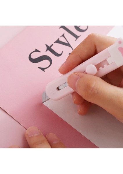 C Stili Kawaii Mini Cep Kedi Pençe Sanat Maket Bıçağı Ekspres Kutusu Kağıt Kesici Zanaat Kırtasiye Kırtasiye Sarma Doldurulabilir Bıçak (Yurt Dışından) modelleri