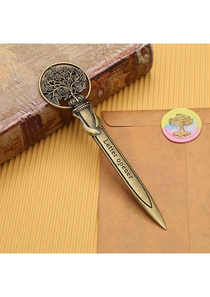 C Stili Avrupa Tarzı Retro Desen Metal Mektup Açacağı Cila ile Mühürlenmiş Zarflar Için Mum Mektup Açılış Posta Açacağı Karton Kesme (Yurt Dışından)