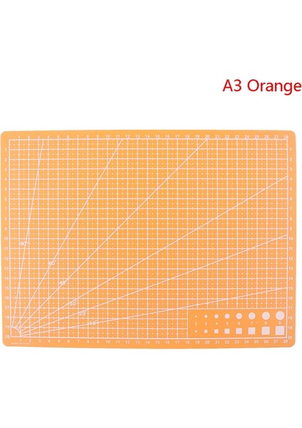30X22CM Sarı Stil A4A5 Pp Çift Taraflı Izgara Çizgileri Kesme Tahtası Mat Kendiliğinden Iyileşen Kesme Pedi Dıy (Yurt Dışından)